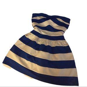 White and blue dress